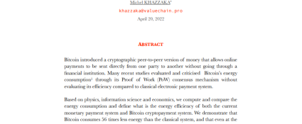 Bitcoin Cryptopayments Energy Efficiency